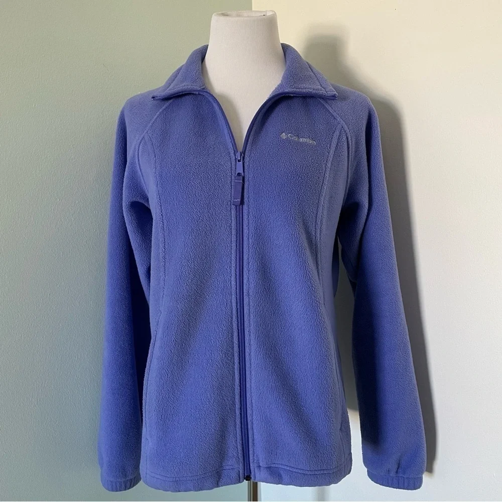 Columbia Women’s Zip Up Fleece Jacket Light Purple Size M